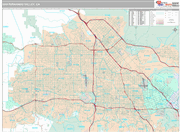 San Fernando Valley Wall Map Premium Style